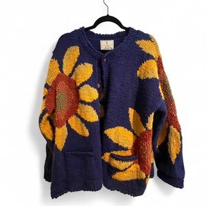 RARE Sunflower Cardigan Vintage